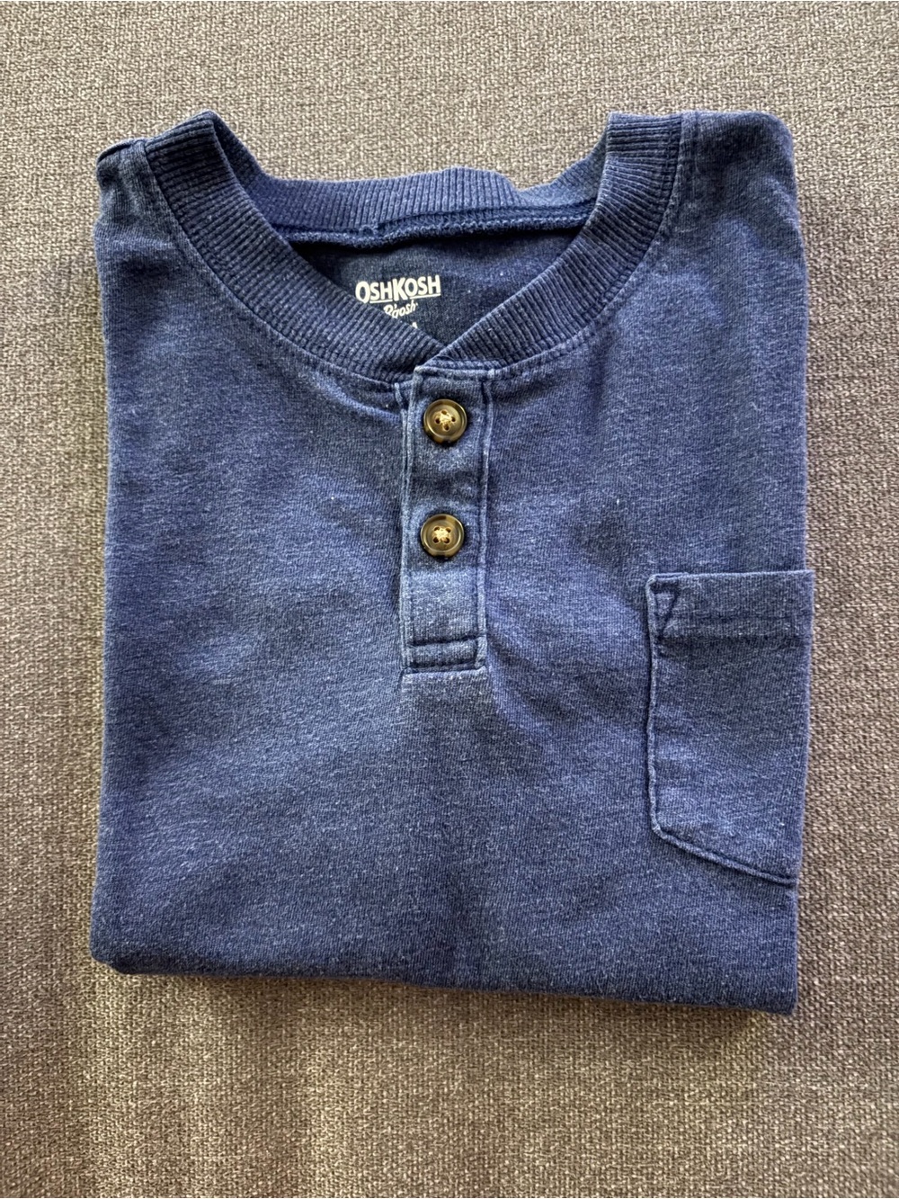 OshKosh B'gosh Navy Short-Sleeve Henley Tee with Pocket